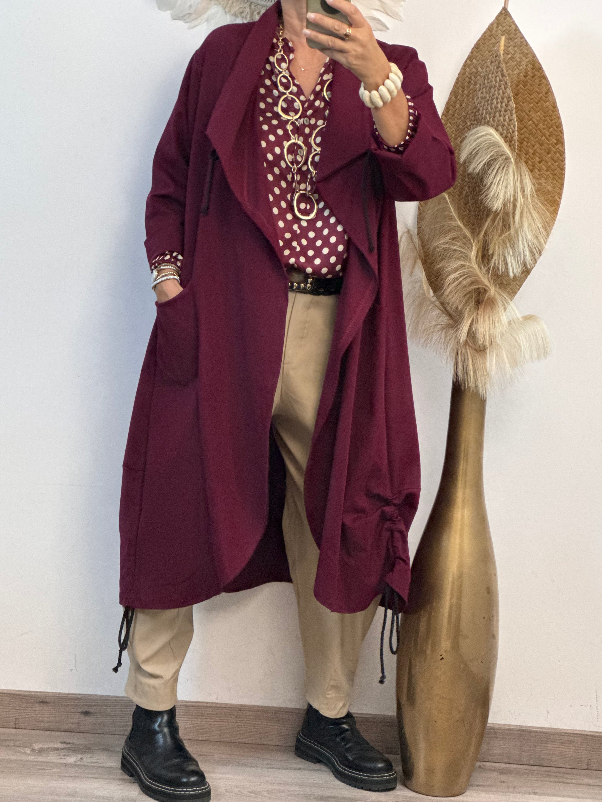 Manteau Arthur lie de vin