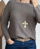 Pull maille col rond