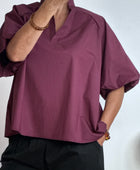 Blouse Yuna lie de vin TU 42/50