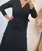 Top chic noir brillant