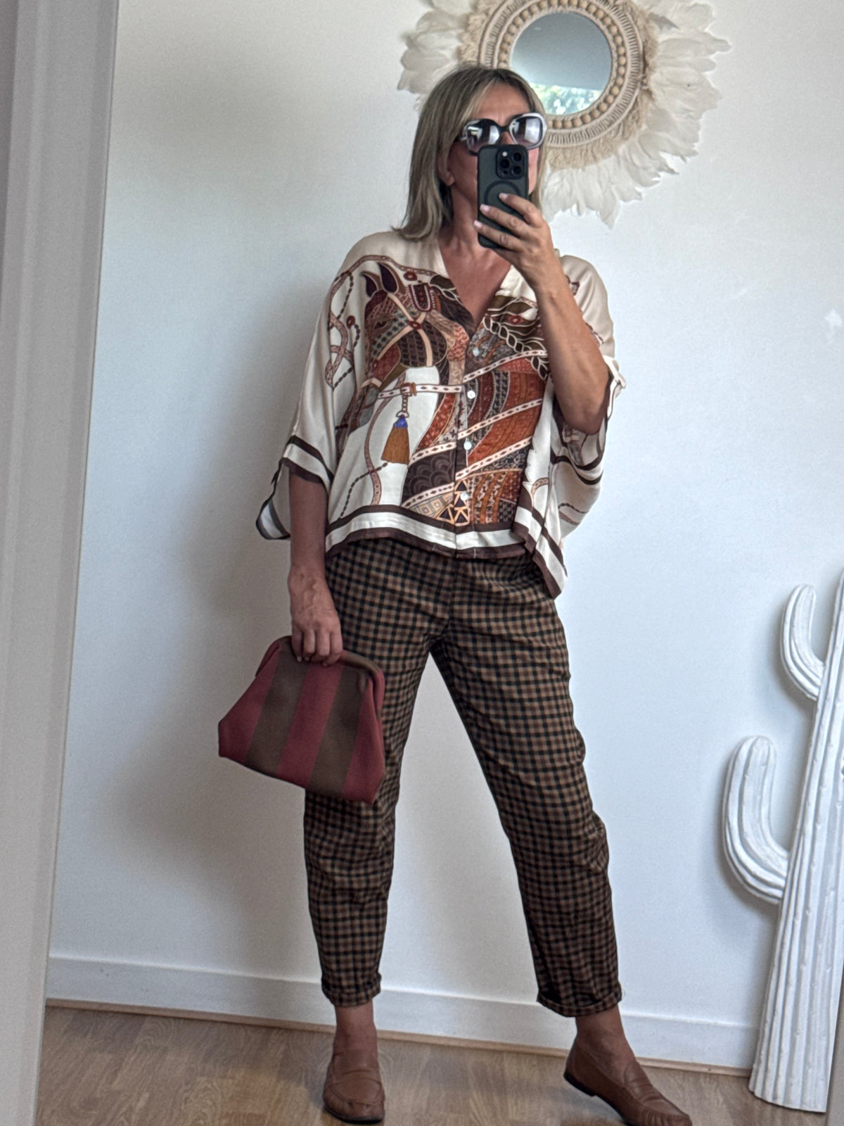 Blouse horse beige