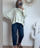 Jean barrel bleu denim