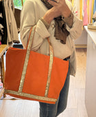 Sac vanes toile orange (grand modèle)
