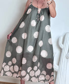 Robe à pois fond kaki