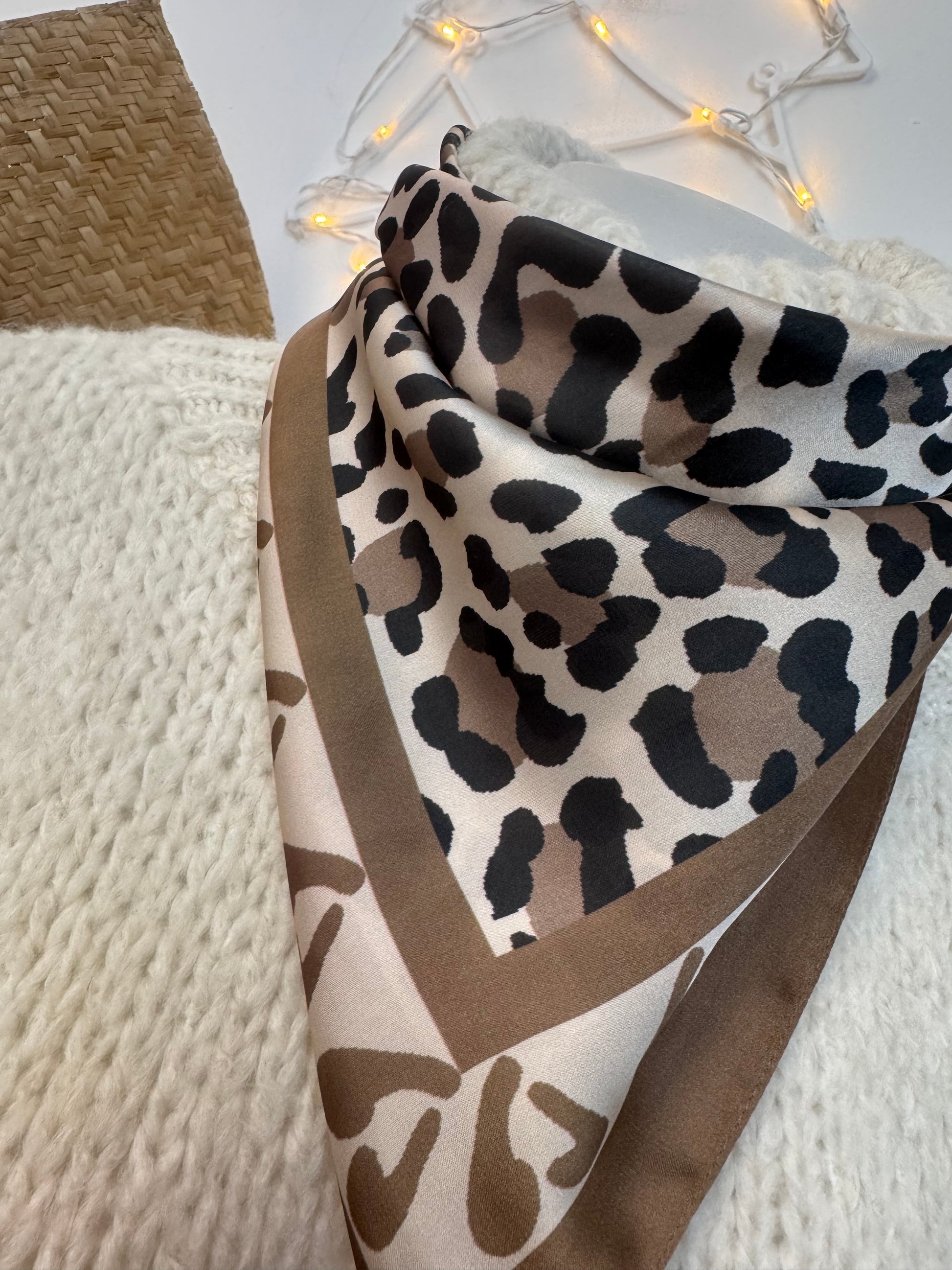 Carré foulard Léo 2 imprimés