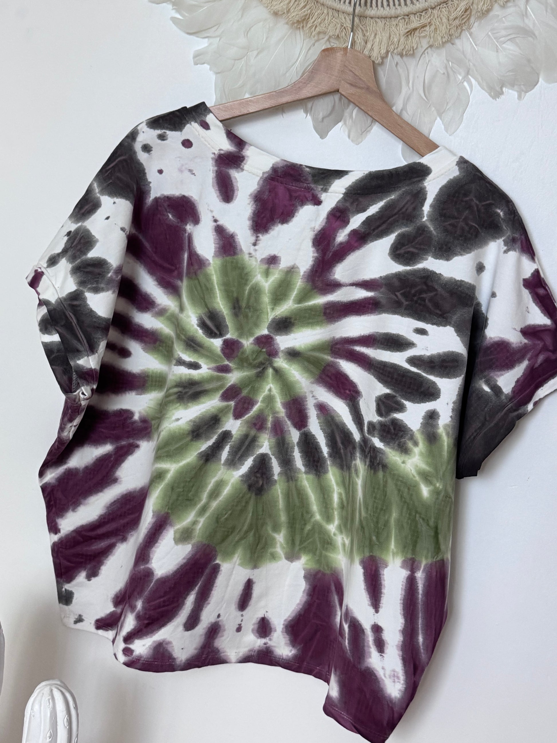 Sweat tie and dye marron/kaki