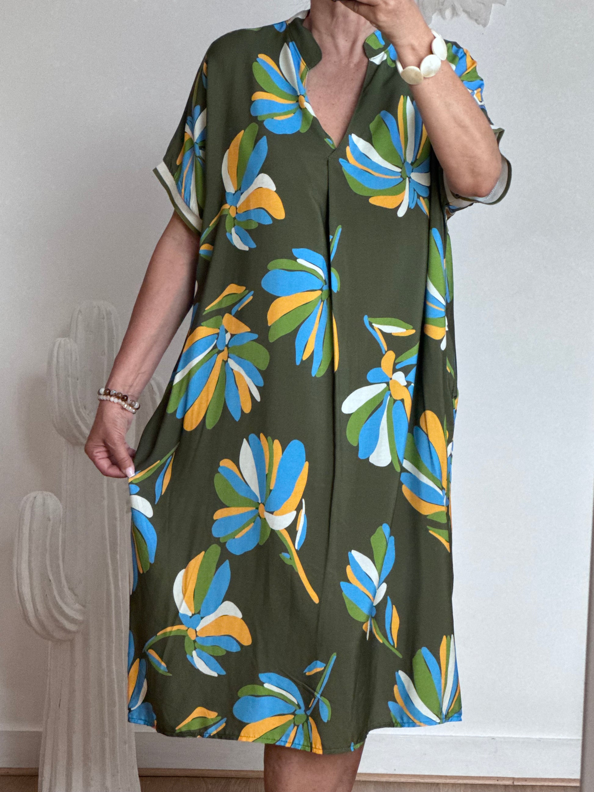 Robe fluide kaki