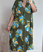 Robe fluide kaki