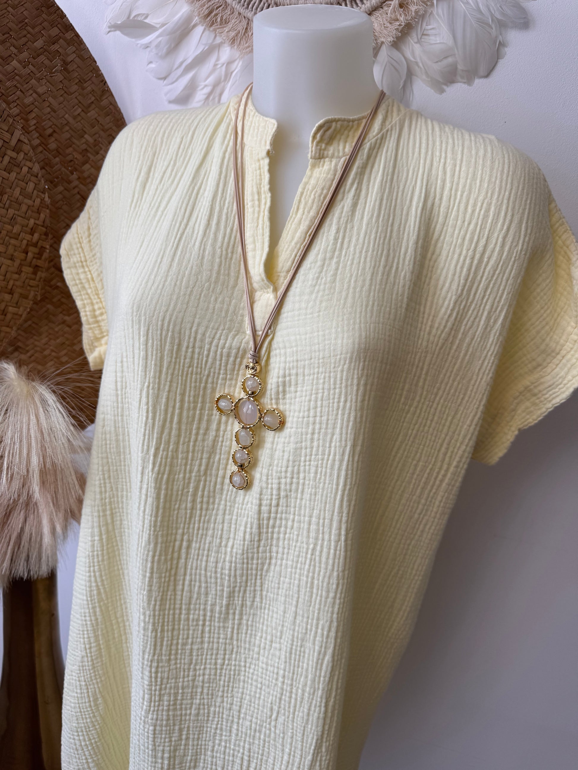 Robe Salomé jaune pâle