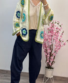 Gilet bohème fleurs TU 42/48