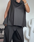 Pantalon Alan marron fines rayures TU 38/48