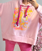 Sweat-shirt peace and love rose TU 38/48