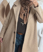 Manteau moumoute beige