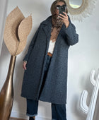 Manteau moumoute bleu