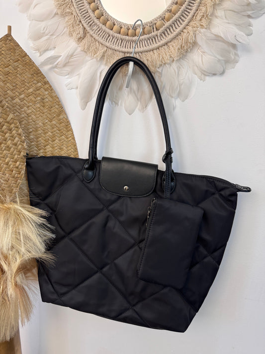 Sac noir matelassé