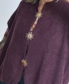 Gilet mohair lie de vin