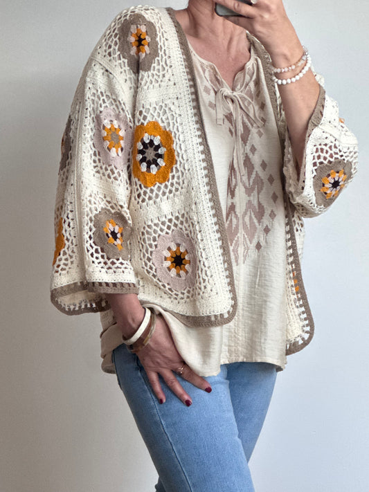 Gilet boheme crochet