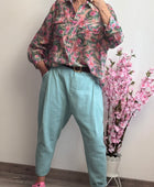 Pantalon saroual vert d’eau