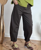 Pantalon balloon marron