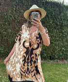 Robe fluide arabesque beige TU 40/48