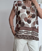 Top Ninon marron