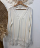 Top dentelle blanc TU 40/46 et TU 46/50