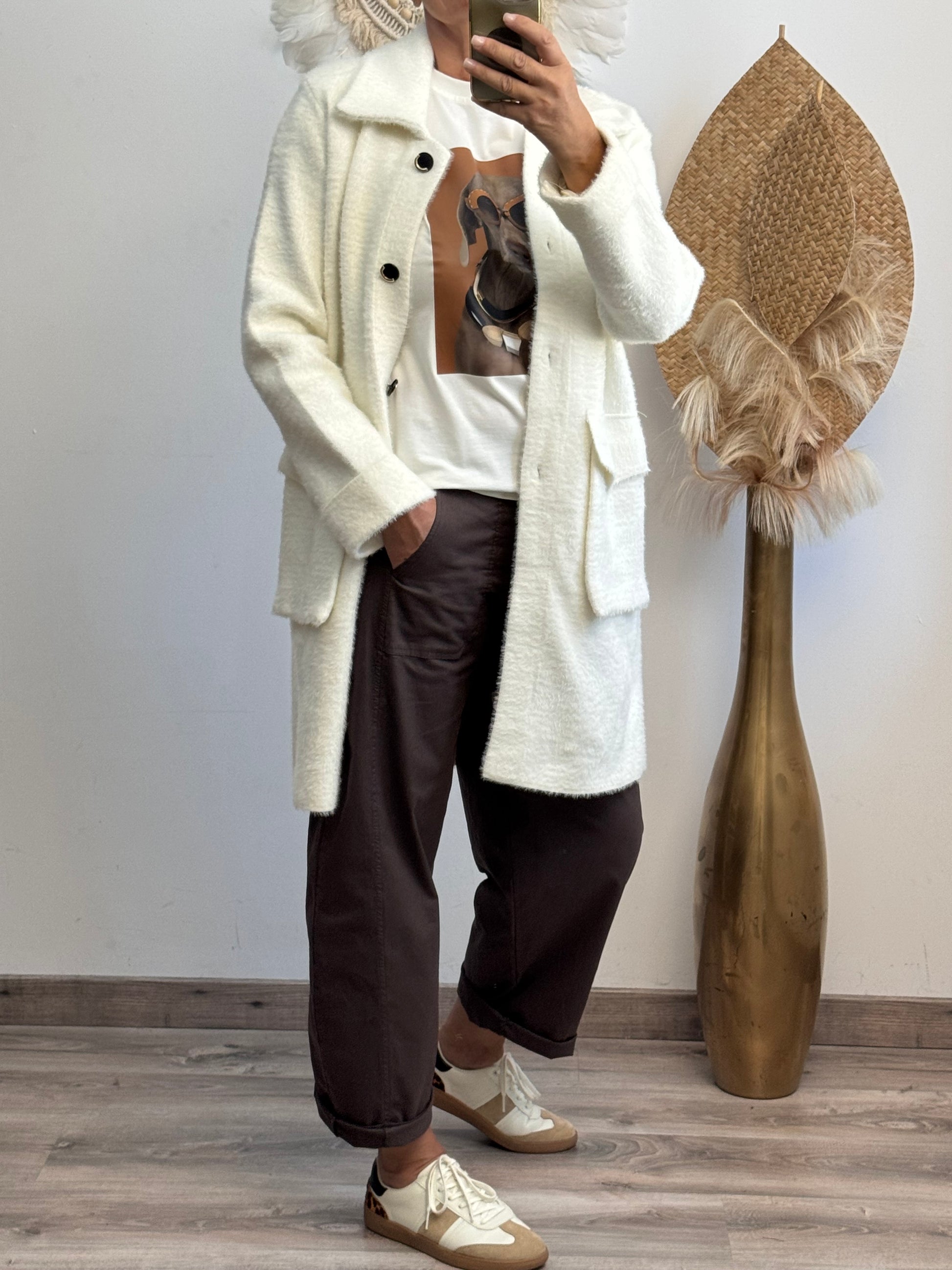 Pantalon barrel marron