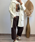 Pantalon barrel marron