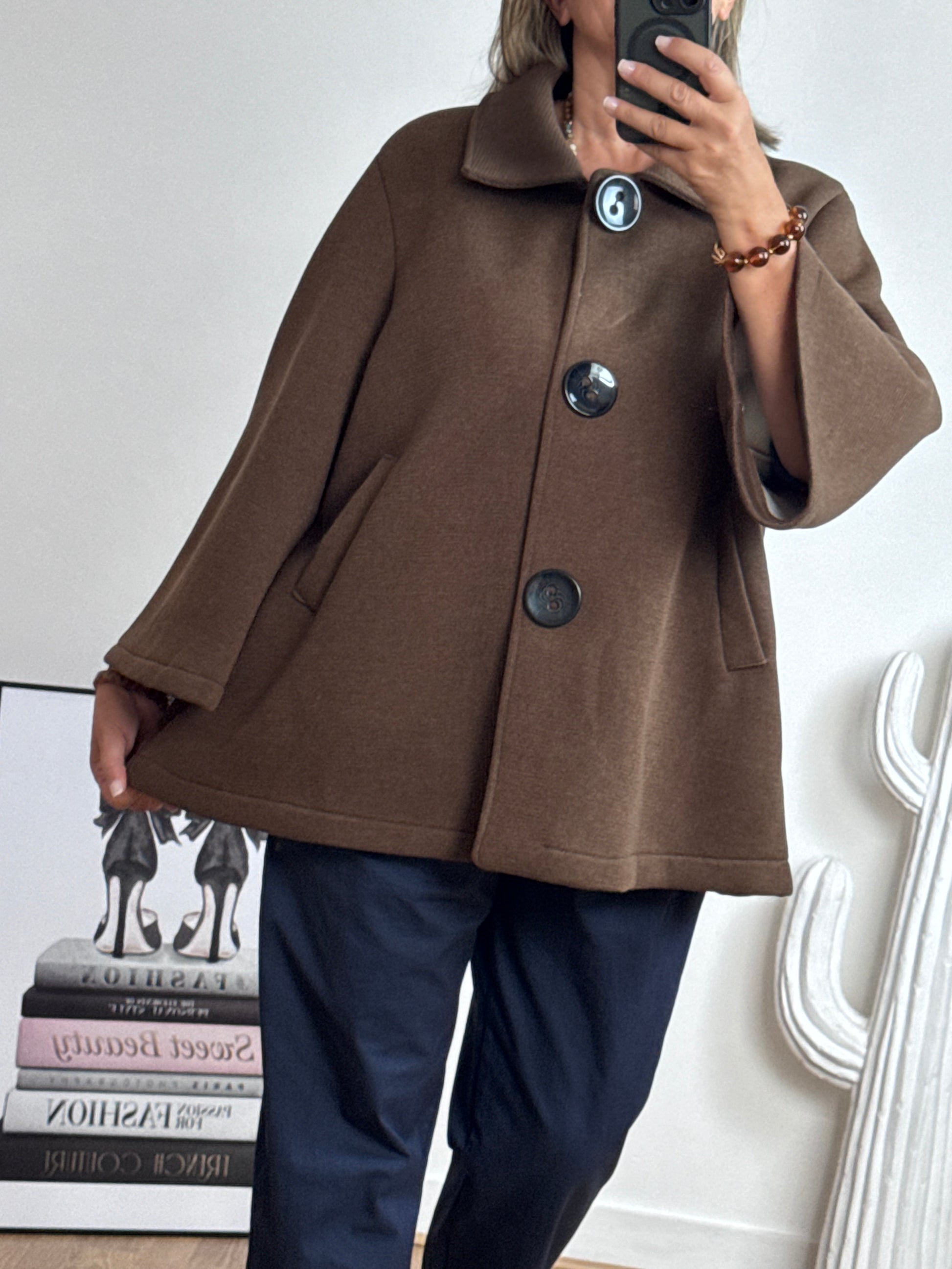 Veste style Kennedy marron TU 40/50