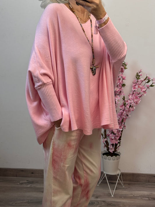 Pull oversize copine rose TU 40/54