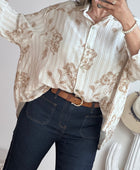 Chemise Jade floral beige