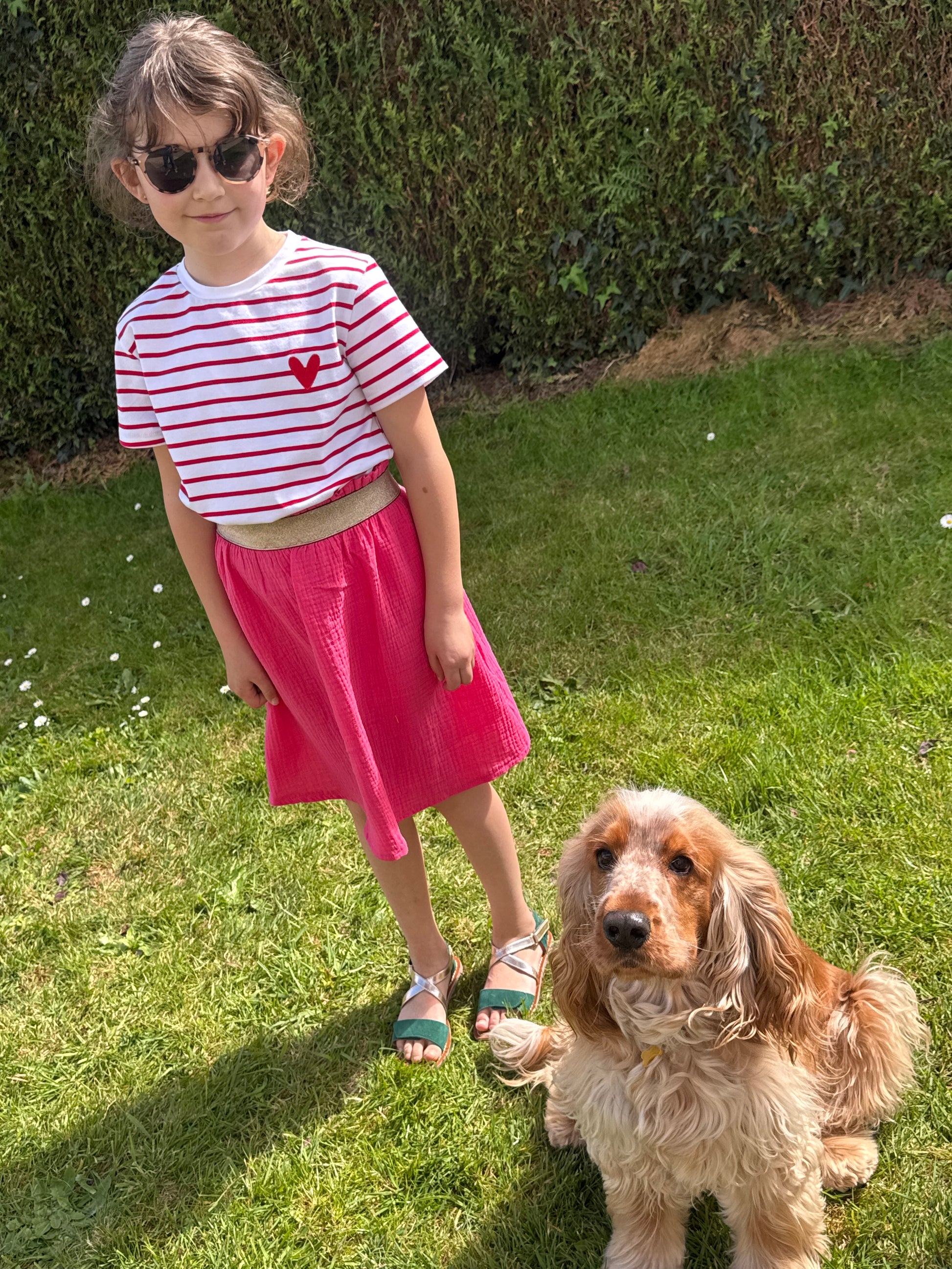 Teeshirt rayures rouge enfant