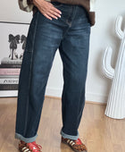 Jean ballon bleu denim