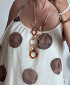 Robe à pois fond crème