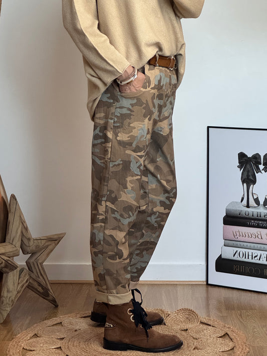 Pantalon Dakota camouflage camel