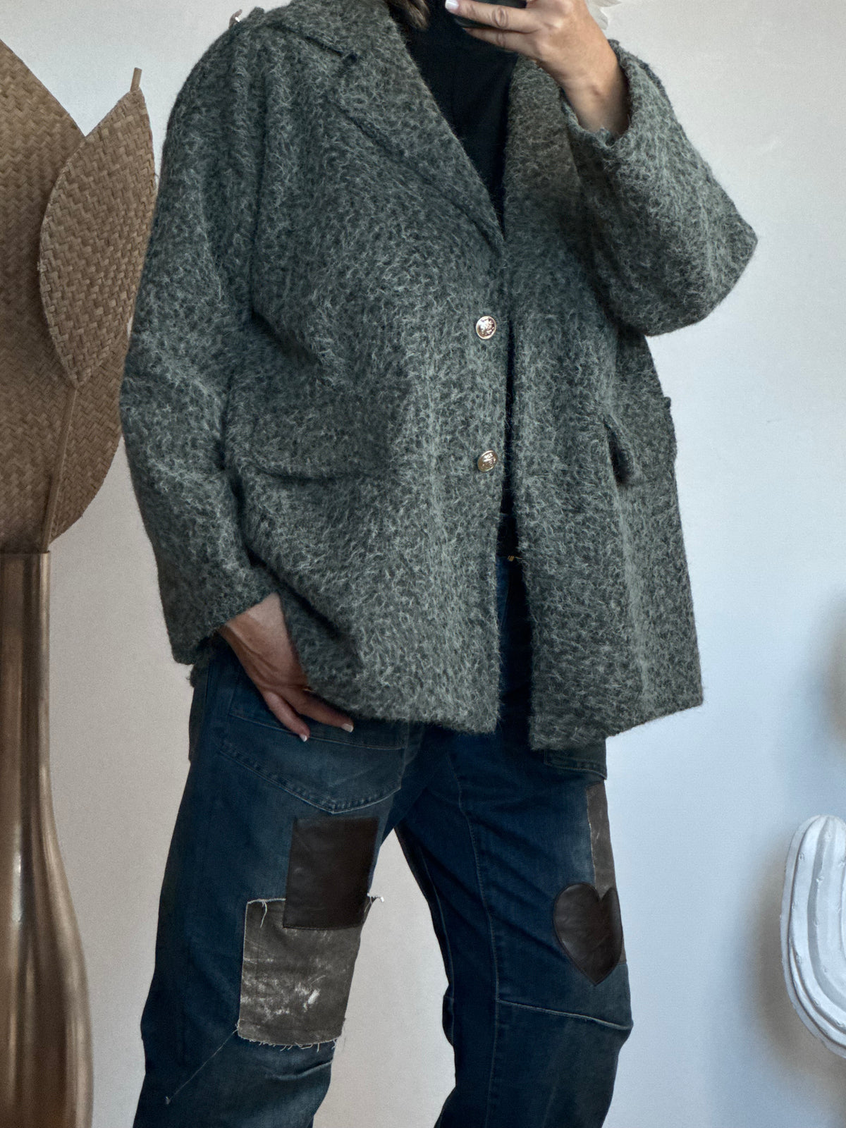 Veste moumoute kaki