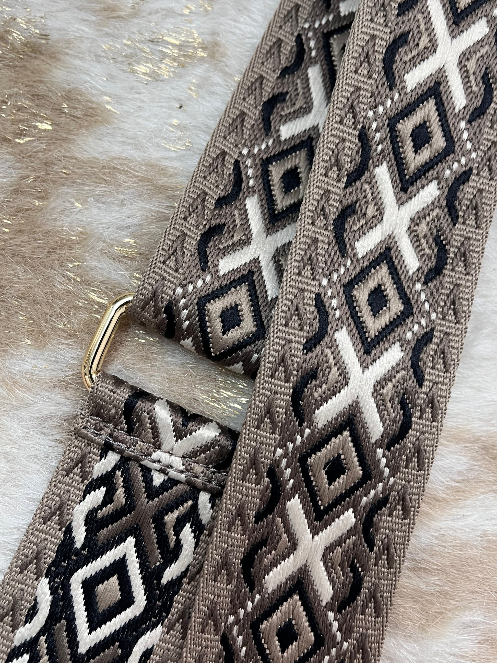 Sangle ou bandoulière pour sac cuir irisé cuivré