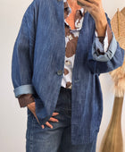 Veste blazer jean oversize