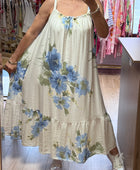 Robe longue fleurie blanche