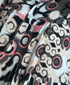 Blouse camélia noire et rose