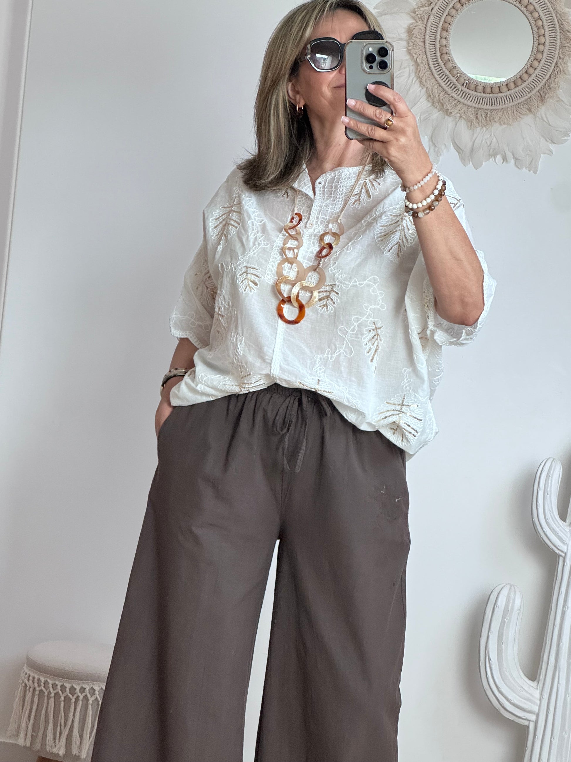 Blouse bohème blanche