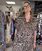 Robe teeshirt mix Léo et zèbre