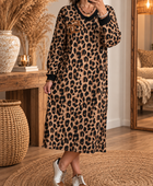 Robe teeshirt Léo taupe jolie forme TU 44/52