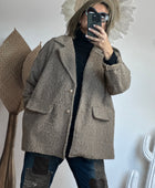Veste moumoute taupe