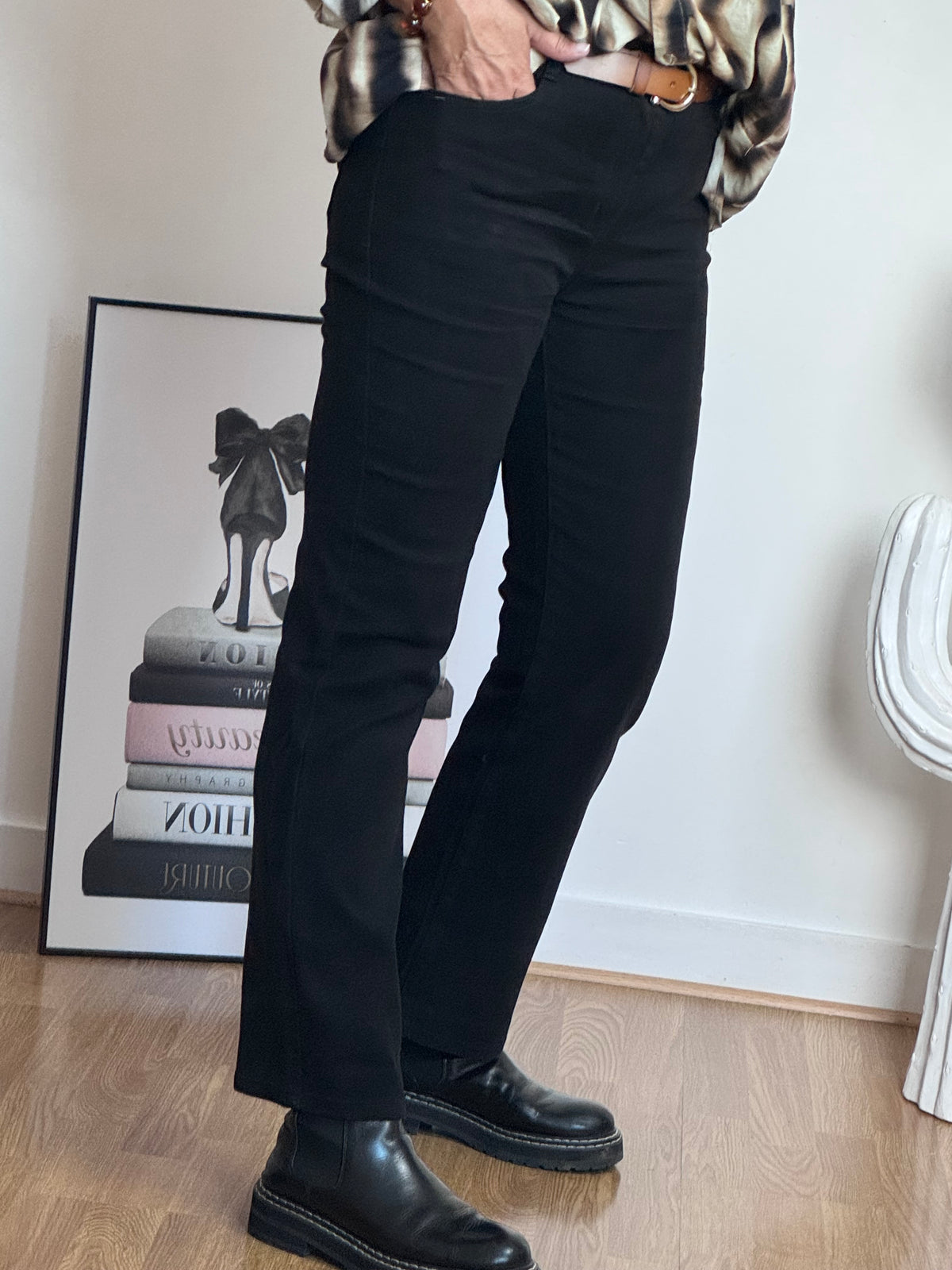 Jean Élégance droit noir