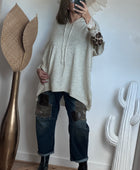 Pull oversize crème