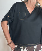 Pull noir rivets