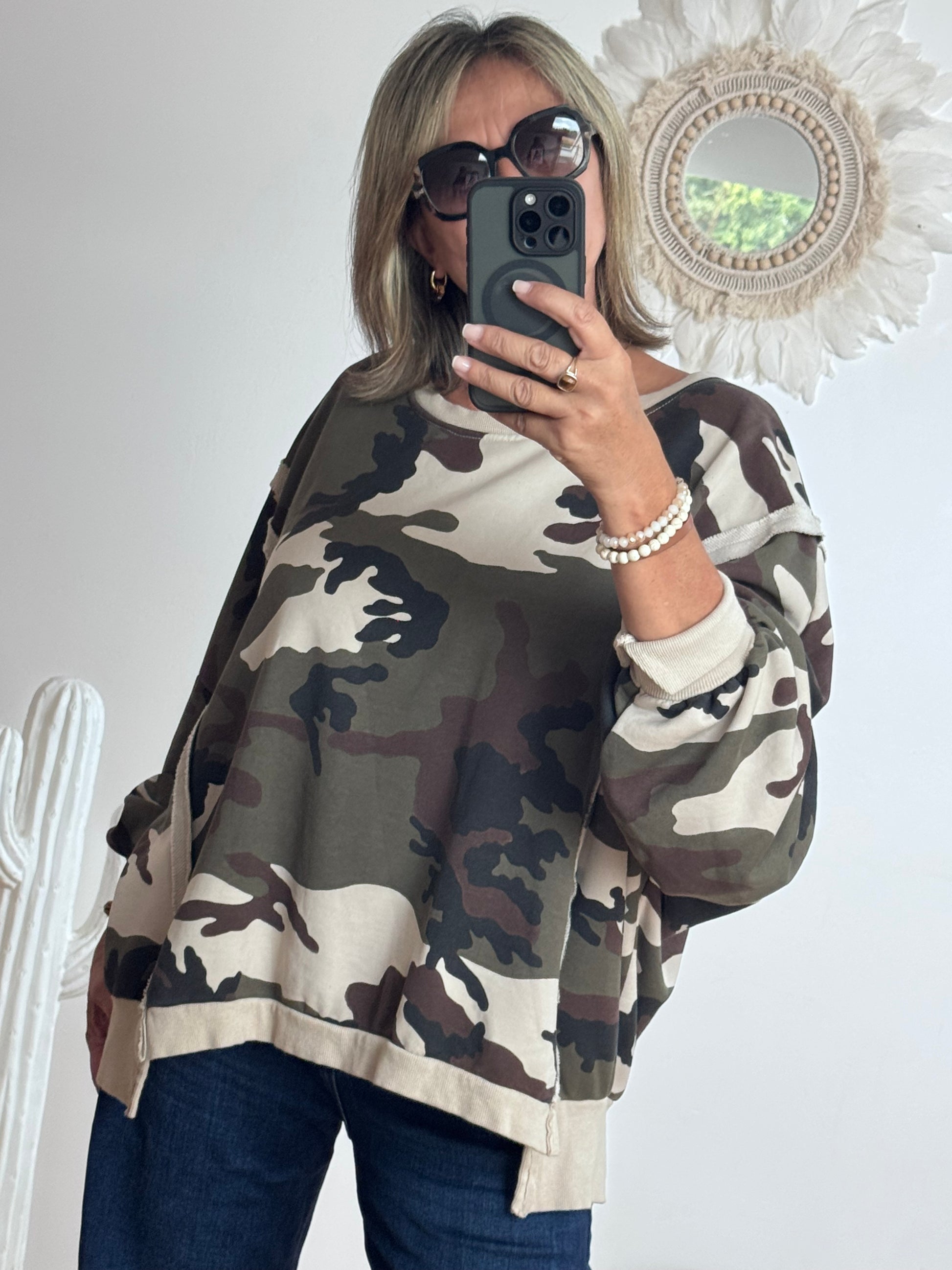 Sweat-shirt oversize camouflage TU 38/50