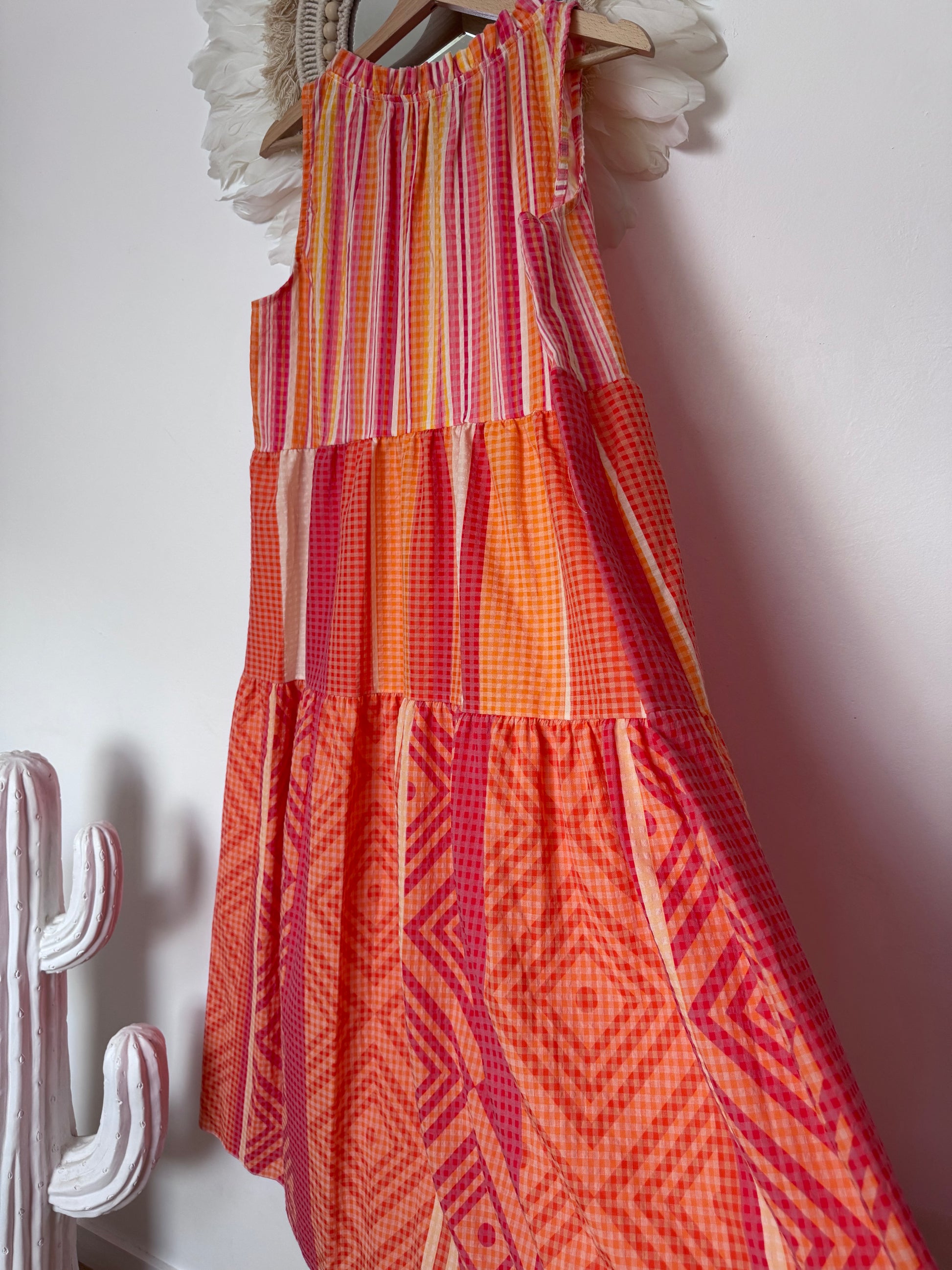 Robe Vichy orange /rose TU 38/44