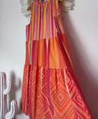 Robe Vichy orange /rose TU 38/44